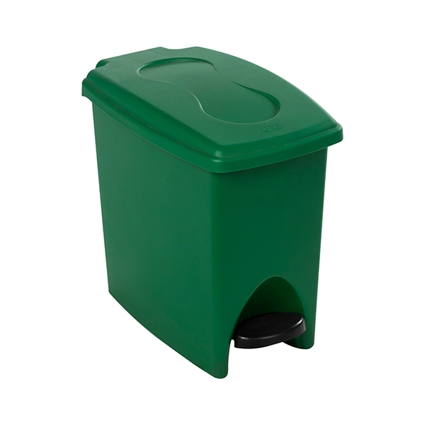 Contenedor con pedal 10 L verde