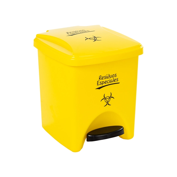 Contenedor con pedal 20 L amarillo