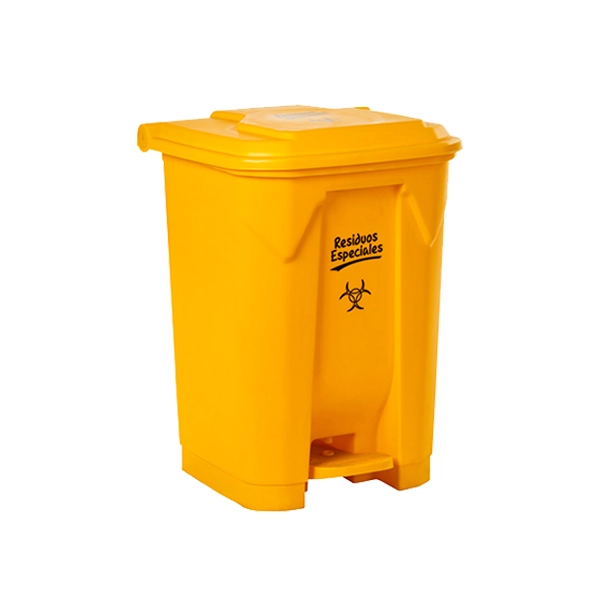 Contenedor con pedal 40 L amarillo