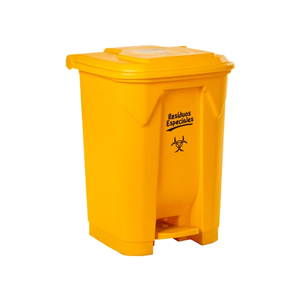 Contenedor con pedal 45 L amarillo