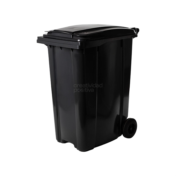 Contenedor de reciclaje 360 litros negro