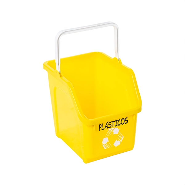 Contenedor de reciclaje apilable 20 L amarillo