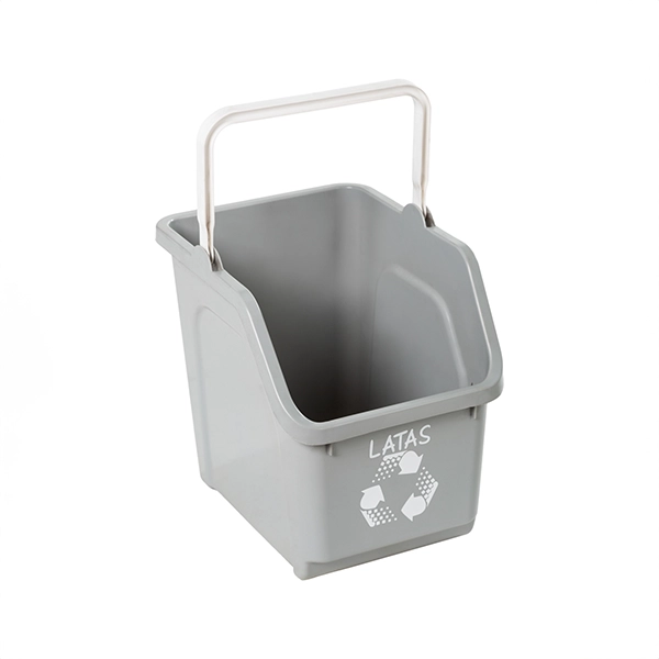 Contenedor de reciclaje apilable 20 L gris