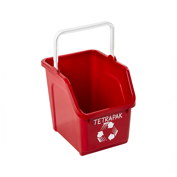 Contenedor de reciclaje apilable 20 L rojo