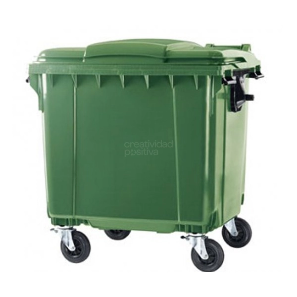 Contenedor con ruedas OTTO 1100 litros verde