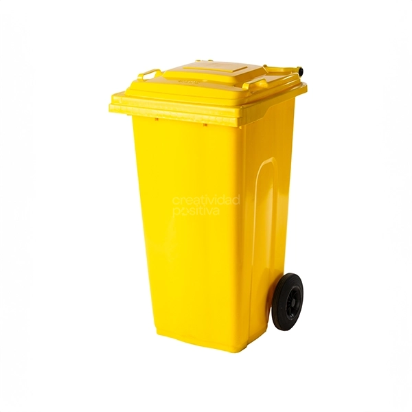 Contenedor con ruedas OTTO 120 litros amarillo