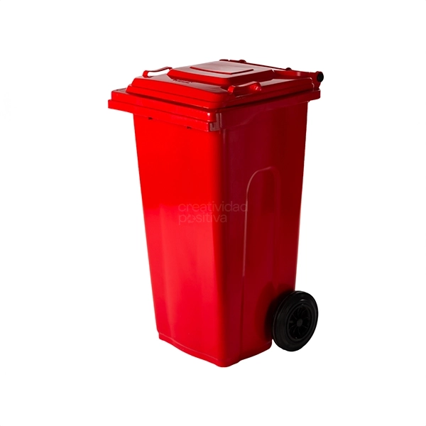 Contenedor con ruedas OTTO 120 litros rojo