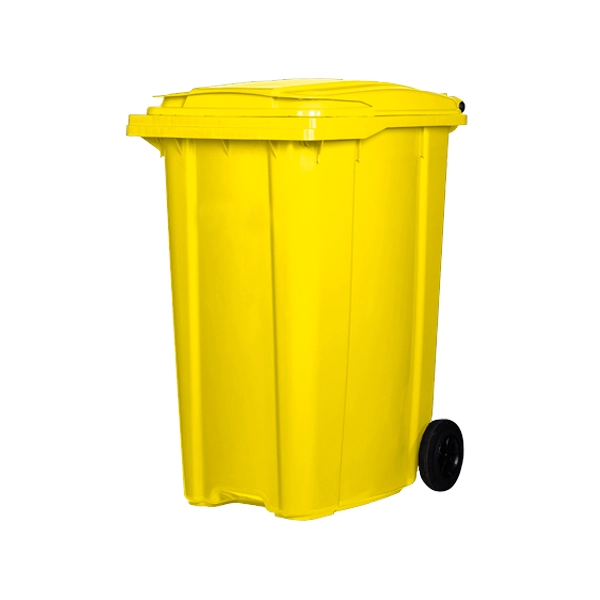 Contenedor con ruedas 360 L amarillo