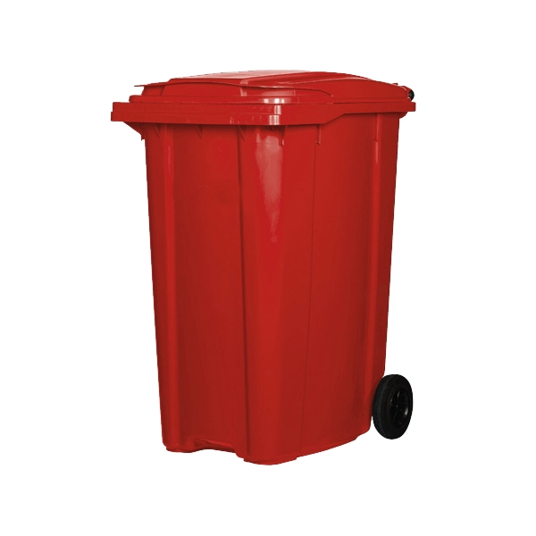 Contenedor de reciclaje 360 litros rojo