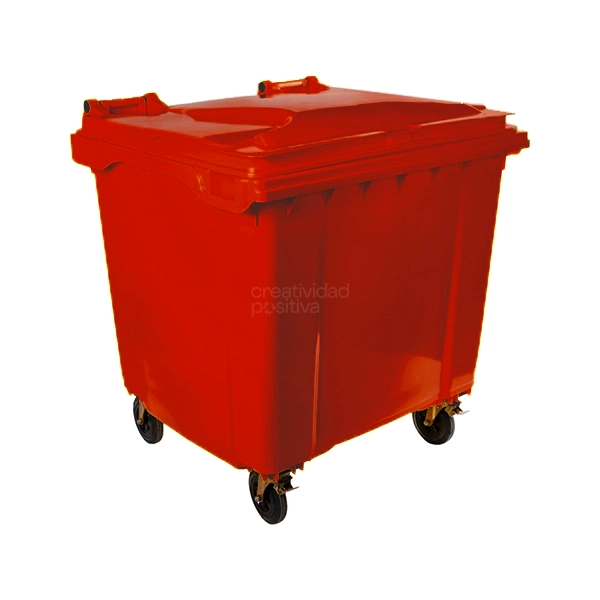 Contenedor con ruedas 770 litros rojo