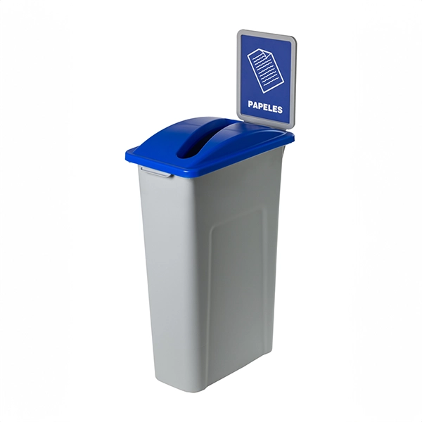 Contenedor de reciclaje Waste Watcher 87 L con letrero