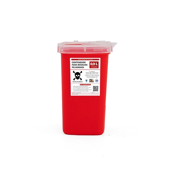 Contenedor para cortopunzantes GB-1 rojo