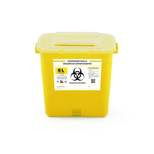 Contenedor para cortopunzantes GB-8 amarillo